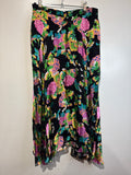Vevlet floral maxi skirt
