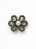 Pewter flower / The Pin Theory waist pin adjuster