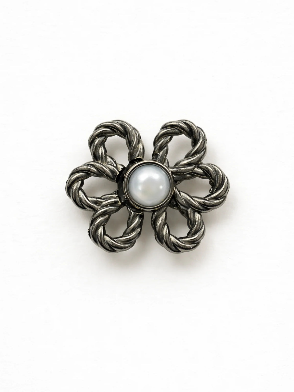 Pewter flower / The Pin Theory waist pin adjuster