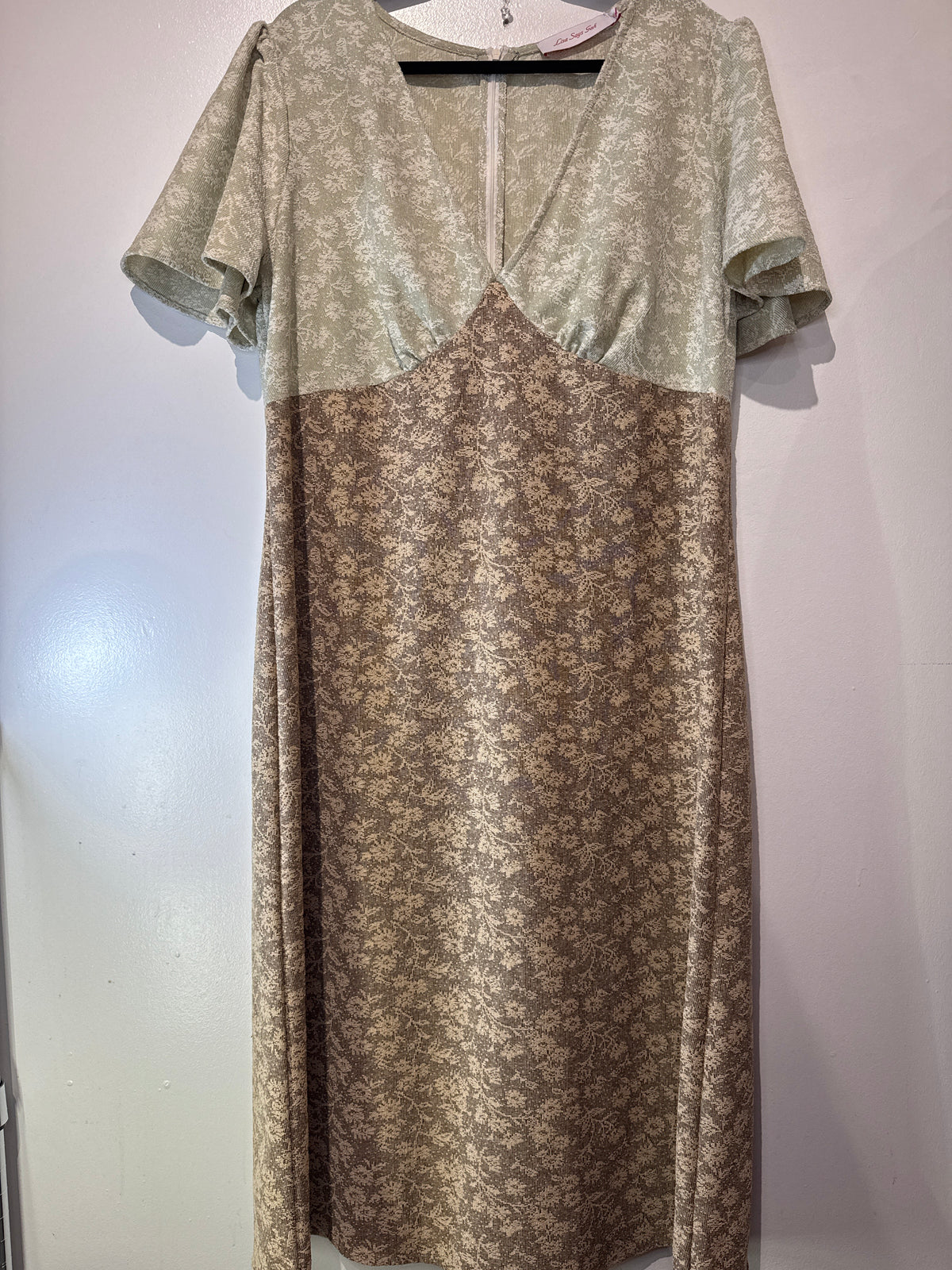 Brocade s/s dress