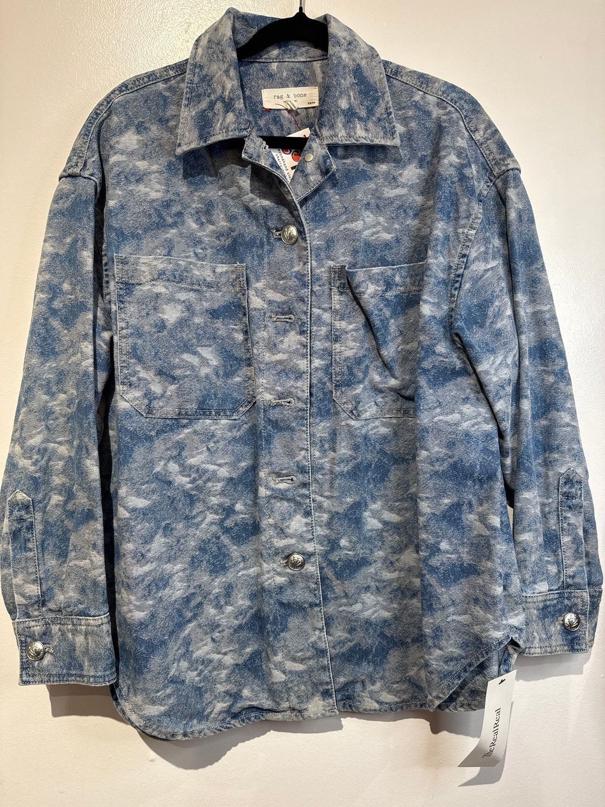Blue dyed denim jacket