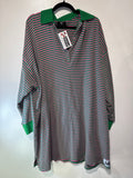 Striped collared shirt dress