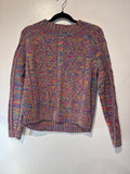 Rainbow cable knit sweater