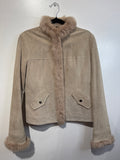 Suede fur lined jacket