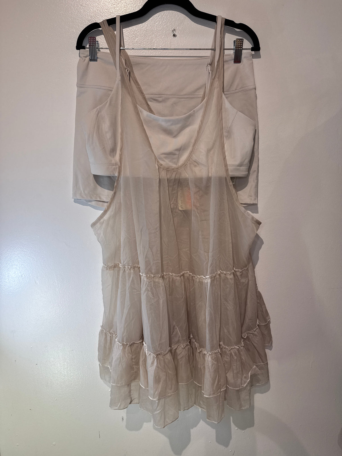 Ruffle layered tank + short set