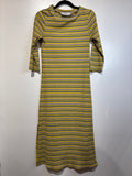 Striped long cotton dress