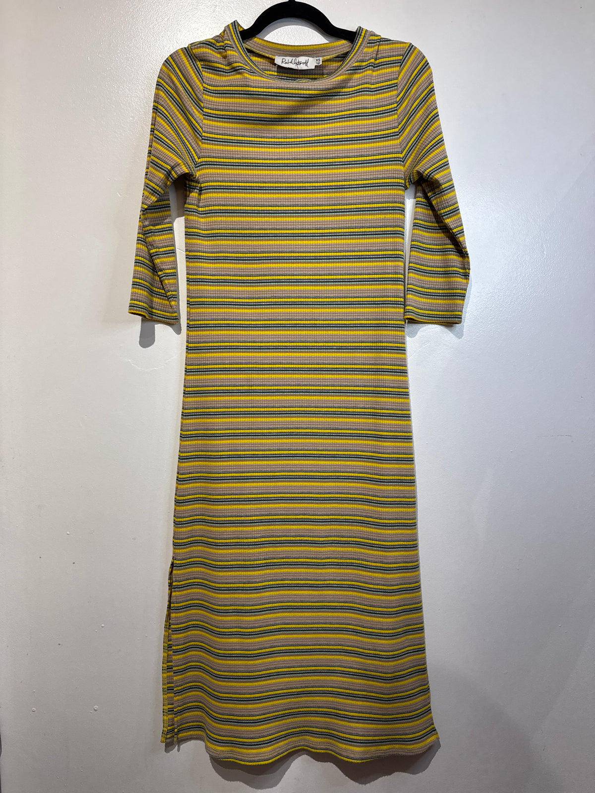 Striped long cotton dress