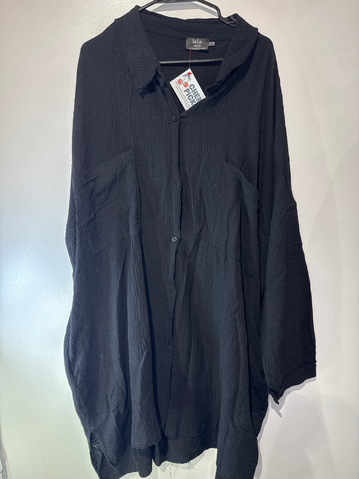 Gauze l/s dress