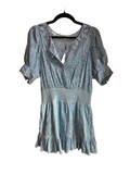 Blue floral lace dress