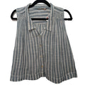 Holding Horses striped sleeveless cropped button-up