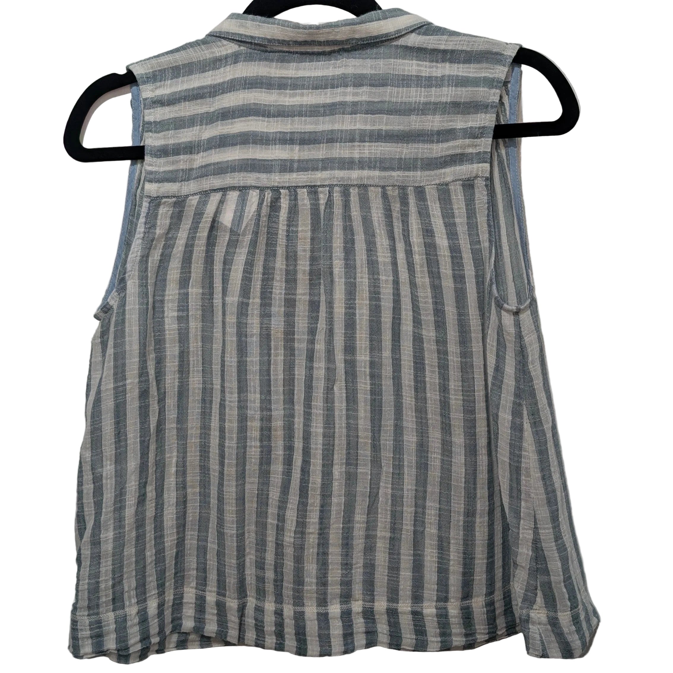 Holding Horses striped sleeveless cropped button-up