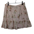 LoveShackFancy Pink Linen Mini Skirt