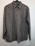 Plaid cotton button up shirt