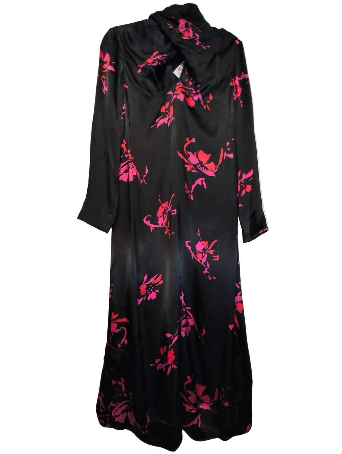 Satin long sleeve floral dress