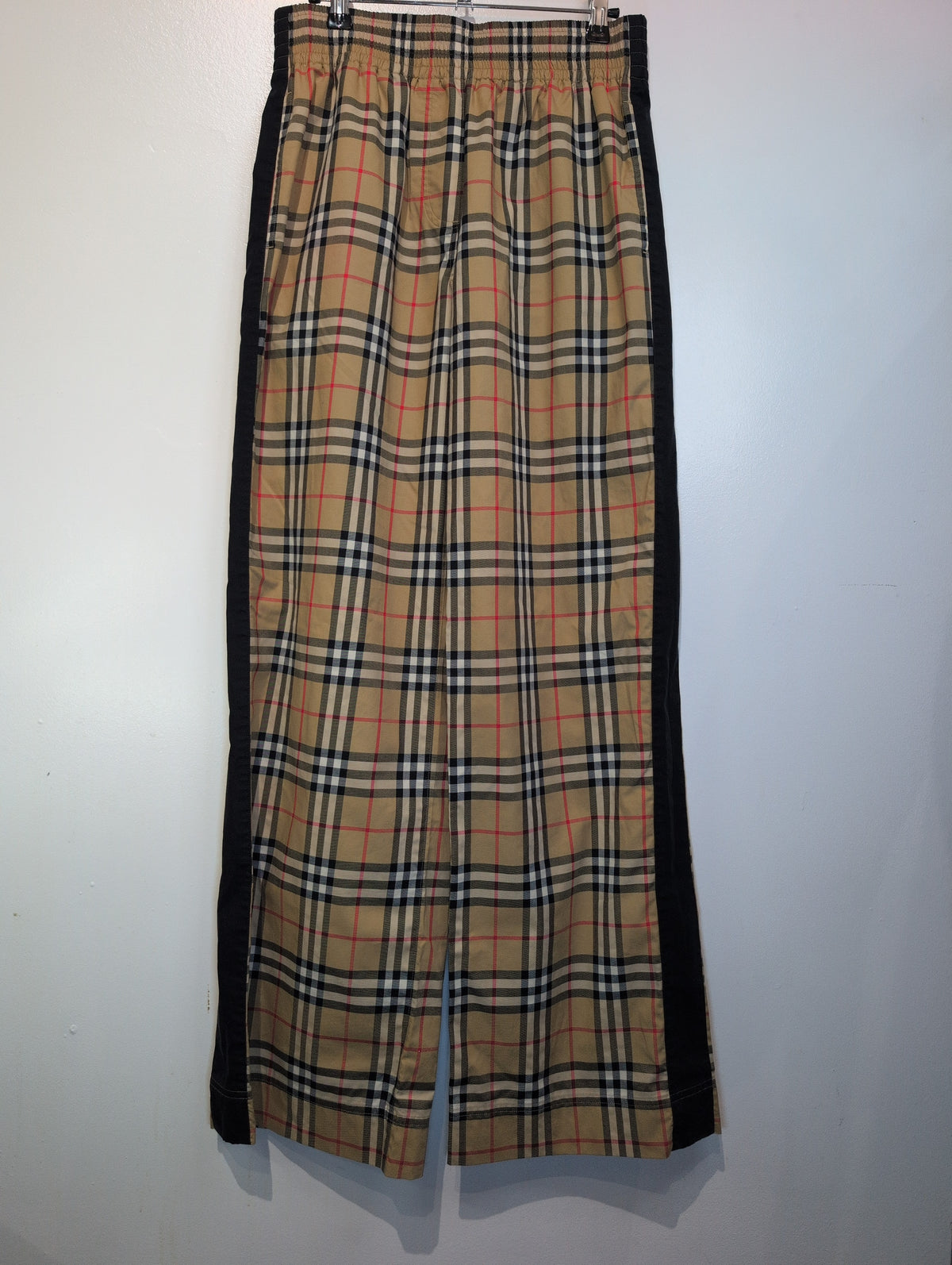 Burberry check wide leg pants