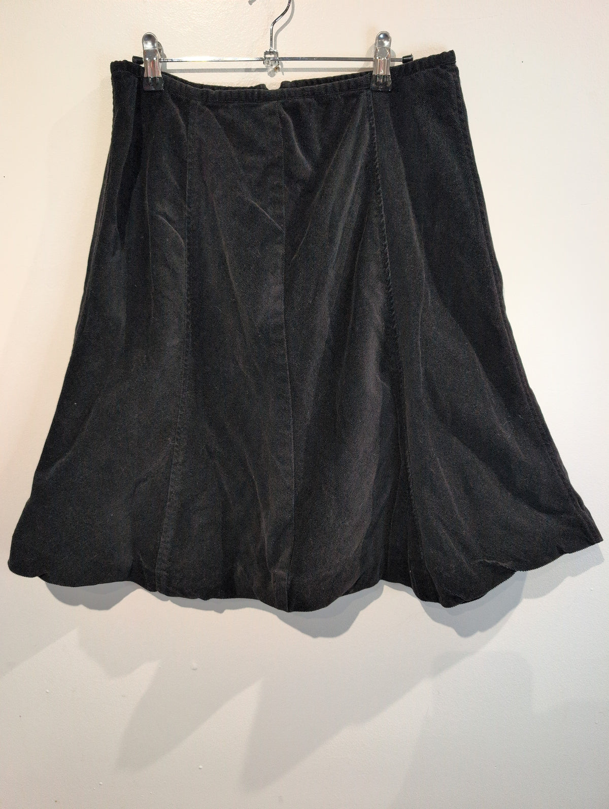 Cord swing skirt