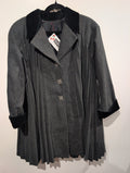 Vintage wool-blend pleated coat