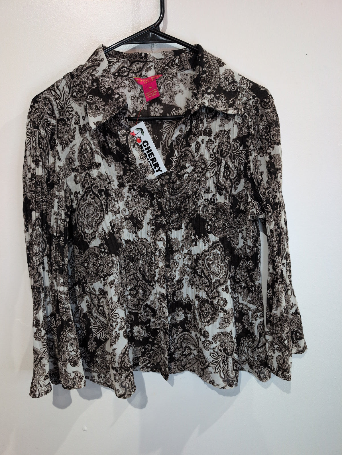 y2k paisley blouse