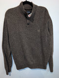 Brown knit elbow patch sweater