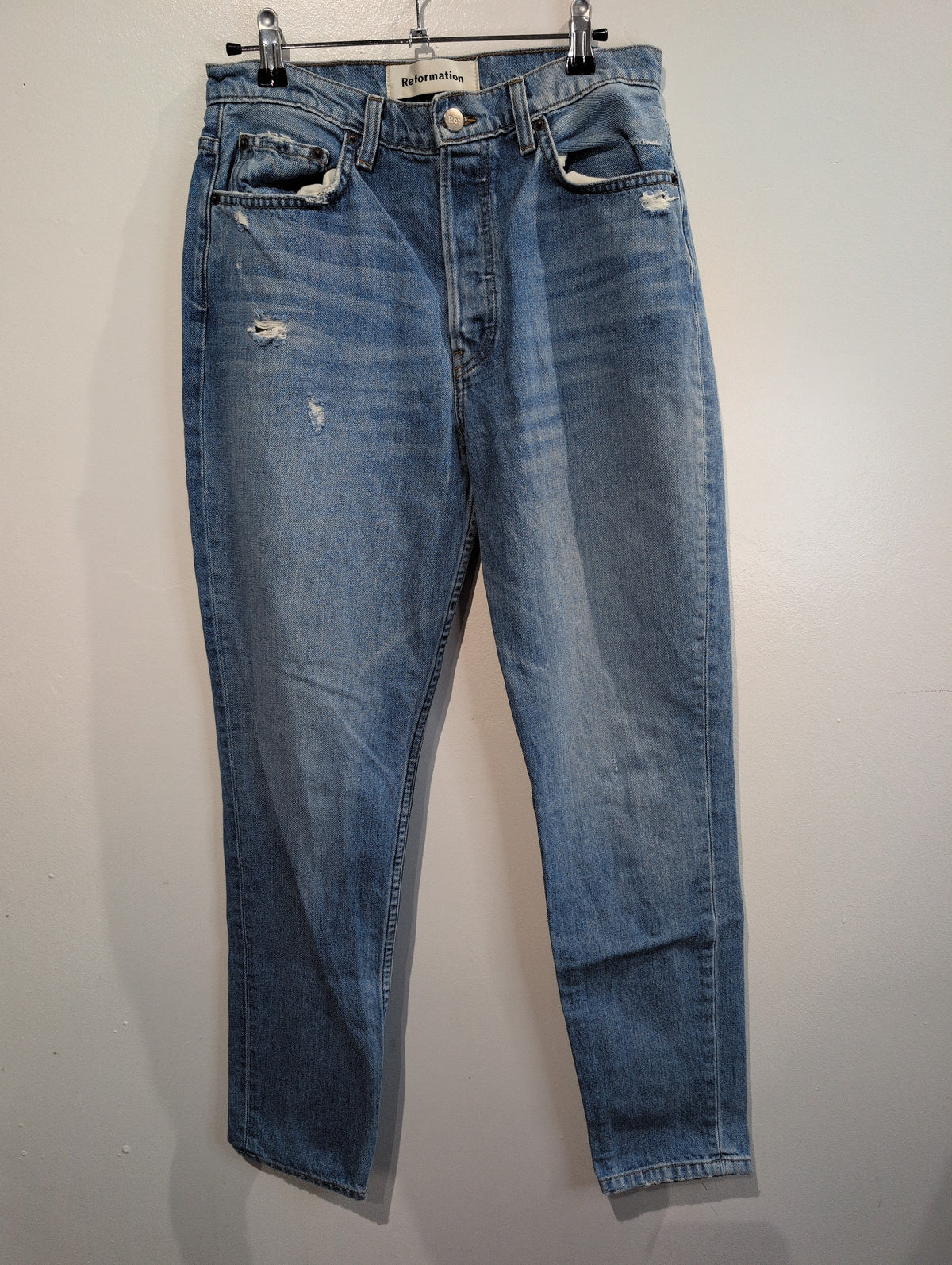 Straight leg denim jean