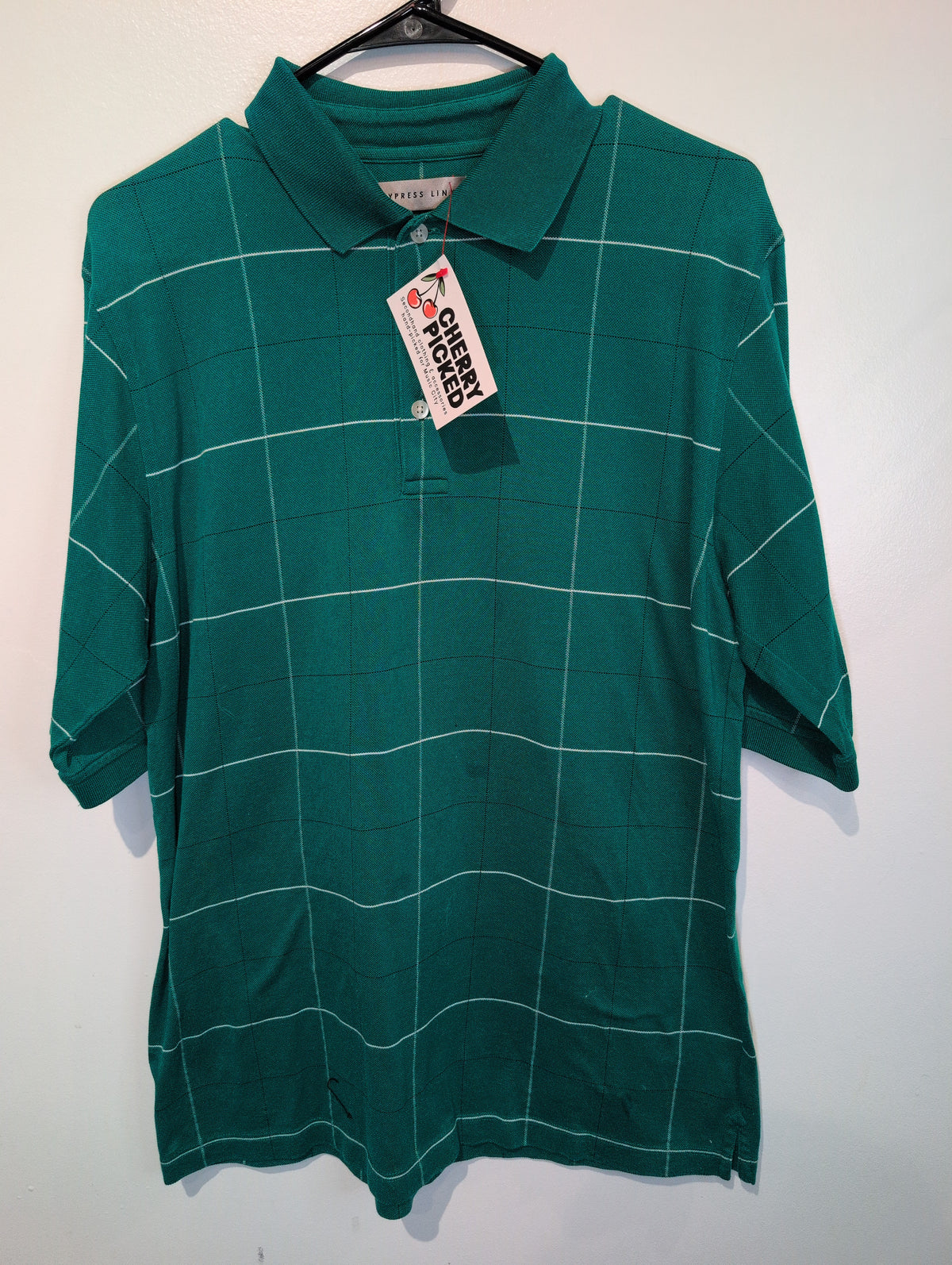 Green polo shirt