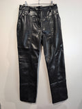 Faux leather zip pants
