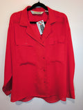 DVF red vintage blouse