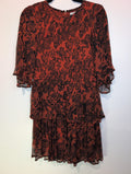 Rose flowy smocked dress