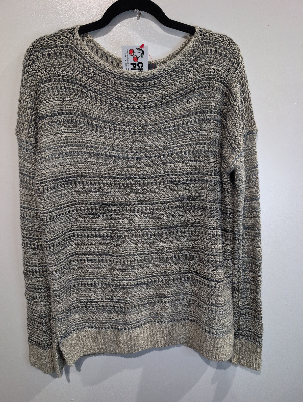 Boat neck stripe sweater