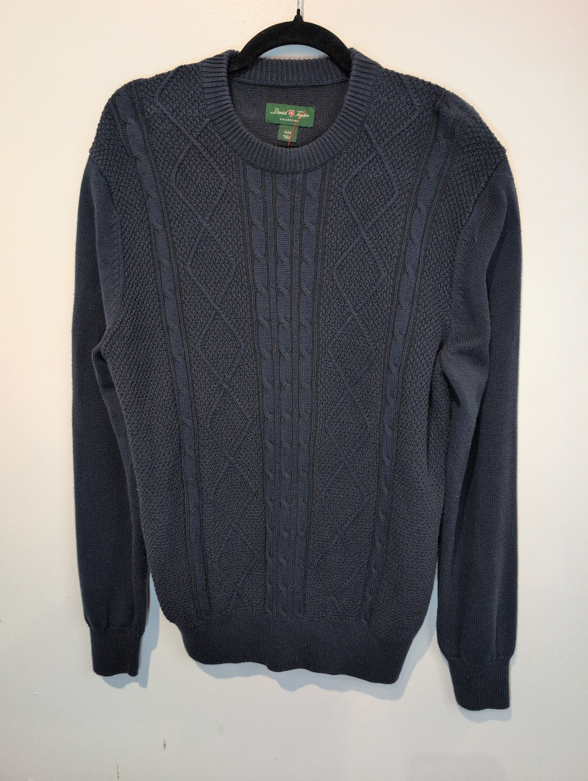 Navy cable knit sweater