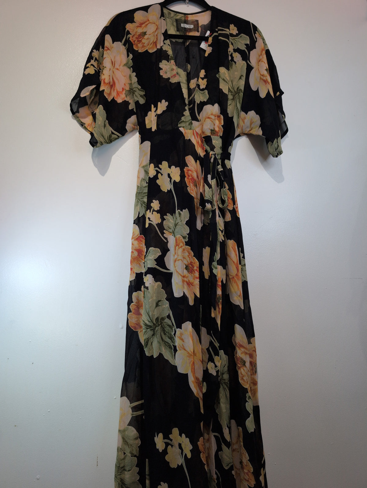 Floral wrap maxi dress