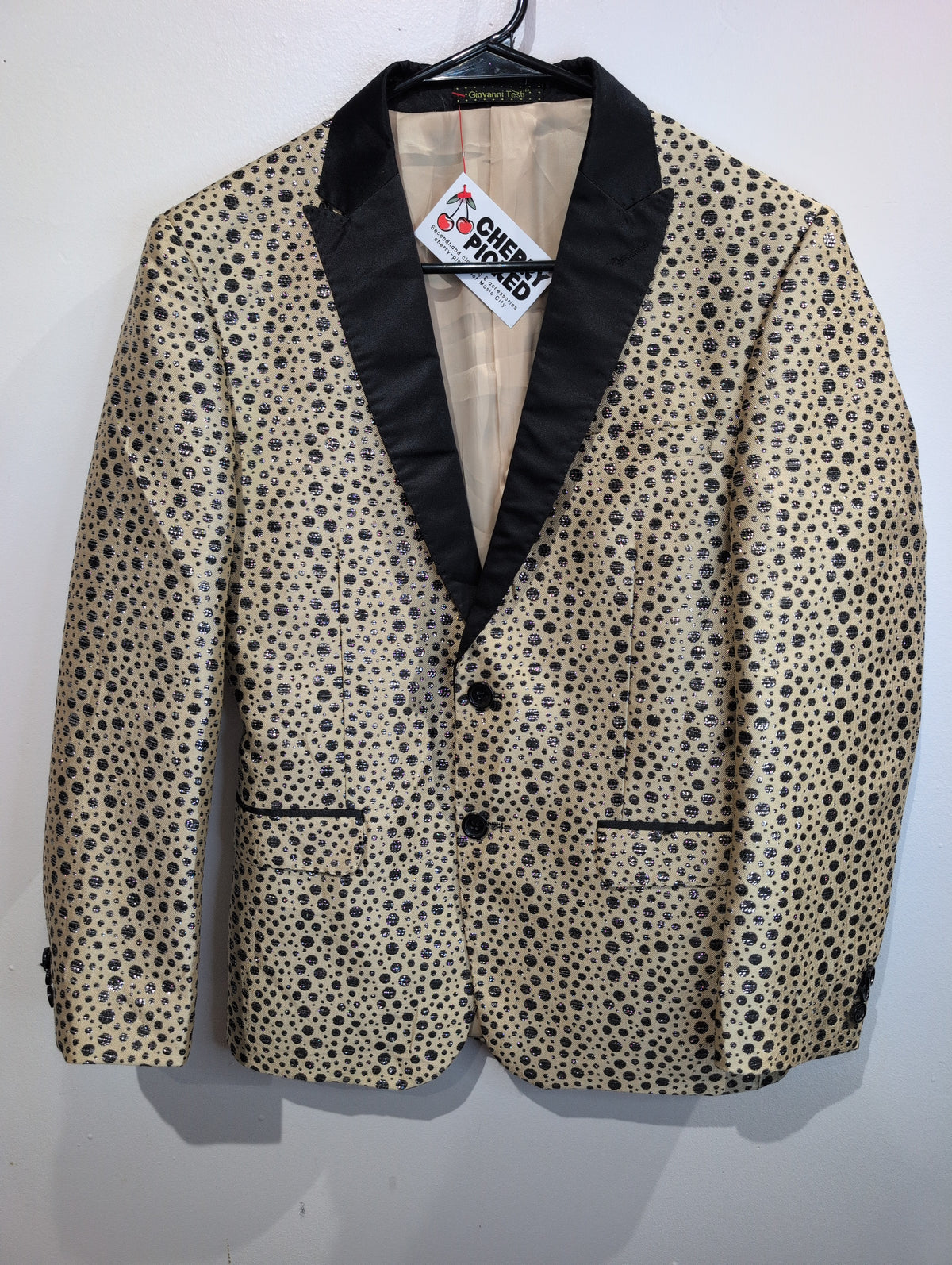 Gold dotted dress coat