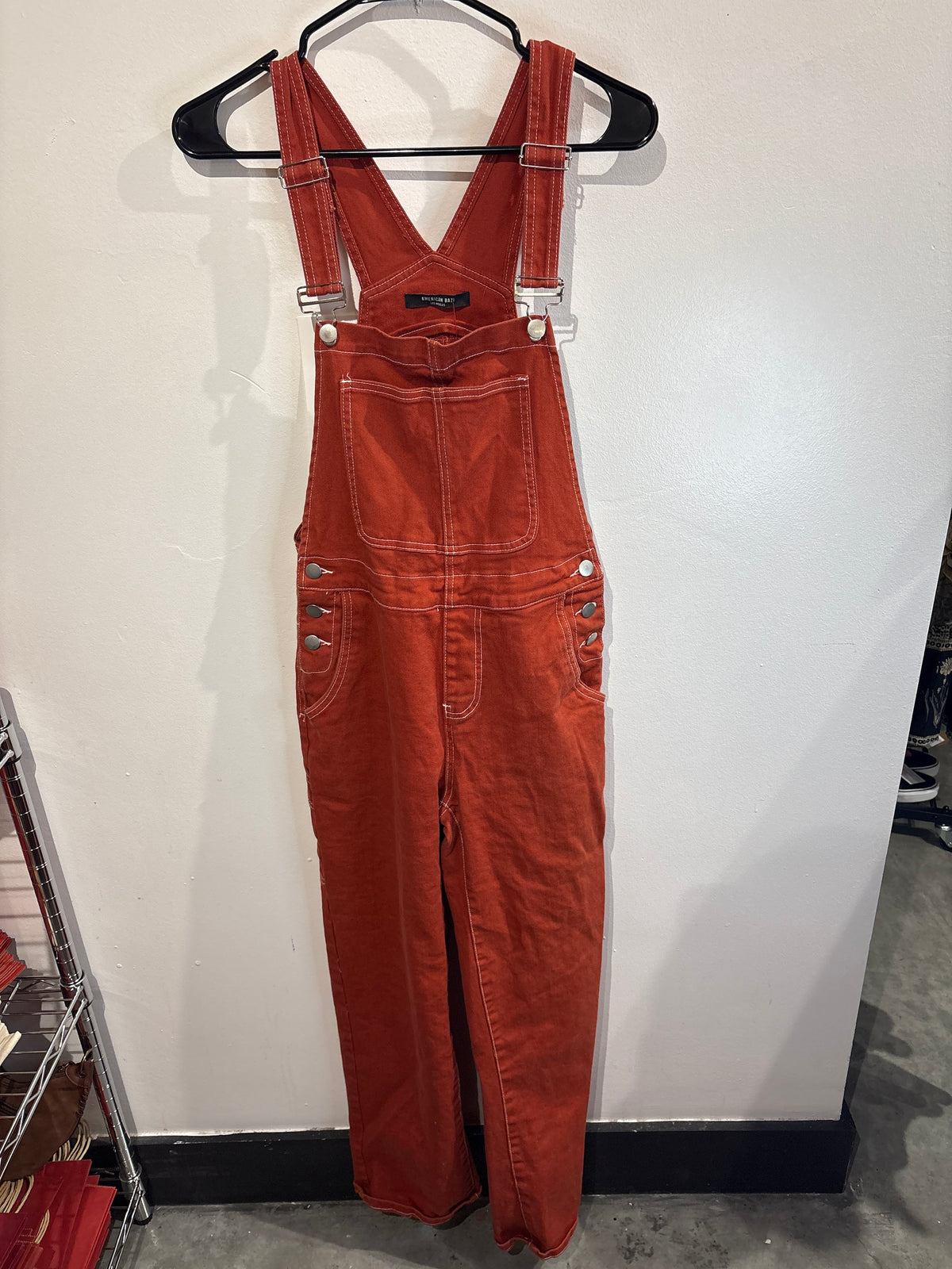 Burnt orange overalls