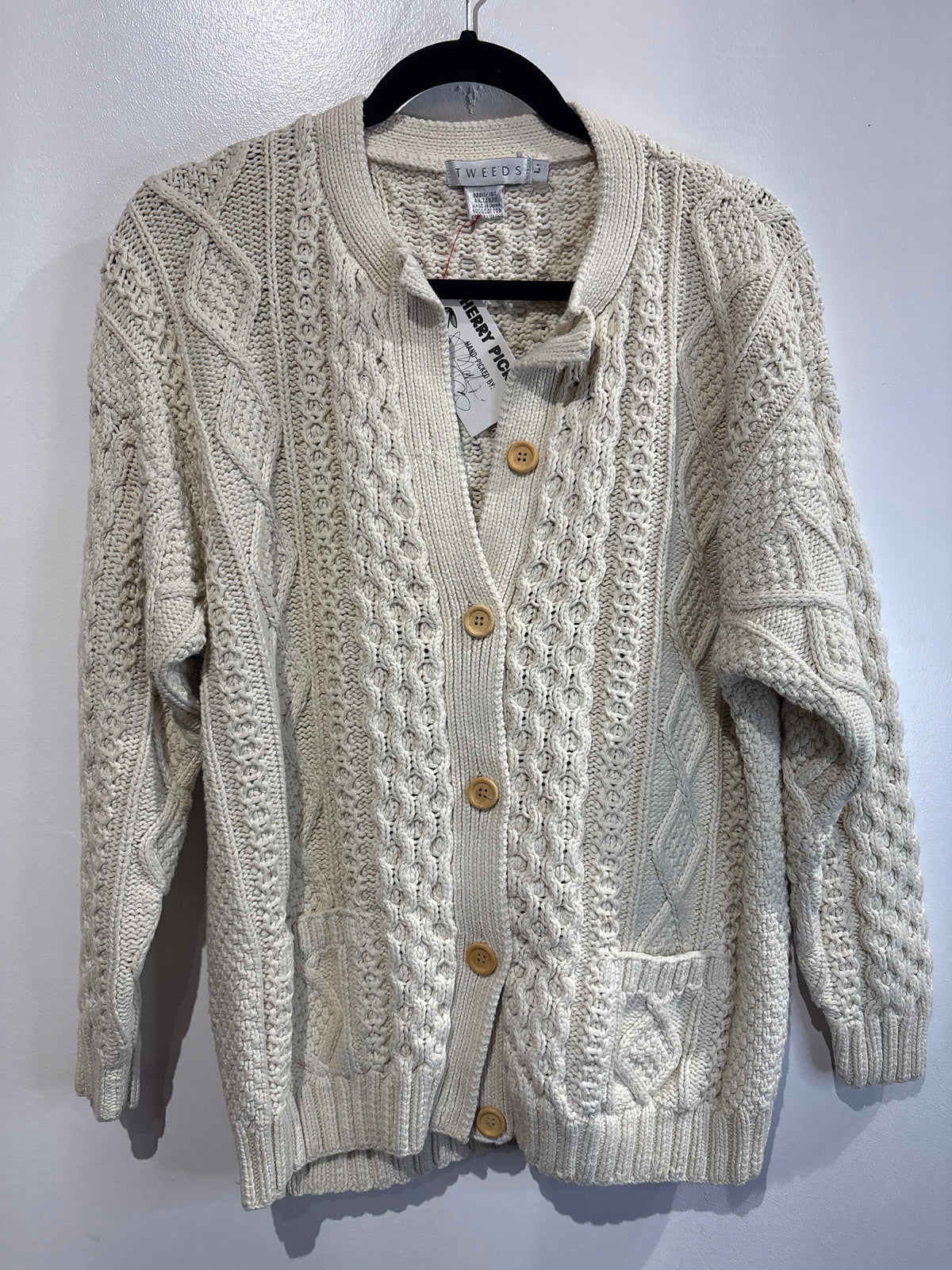 Chunky cable knit cardigan