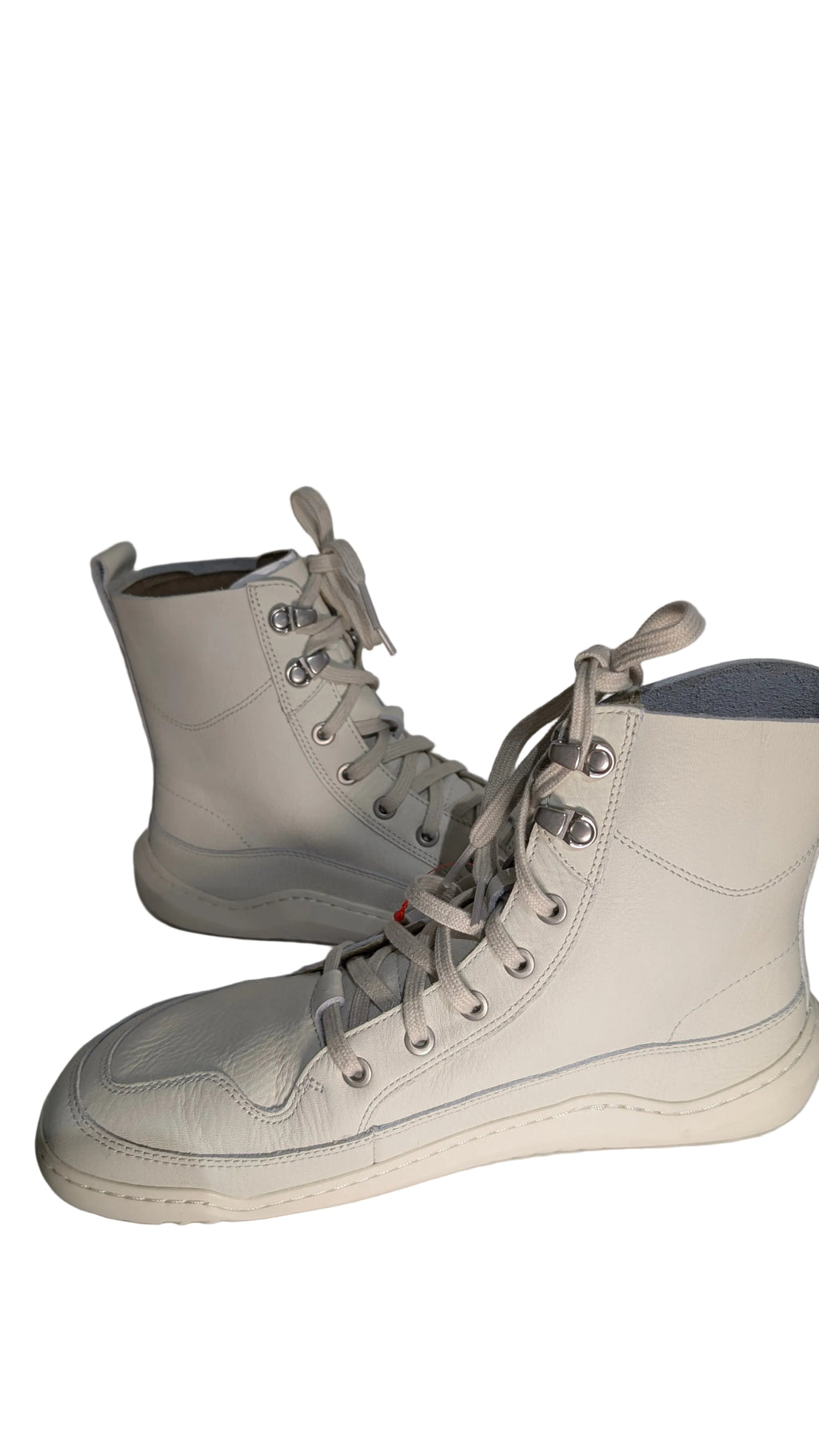 White leather sneakers