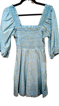 Flowy blue floral dress