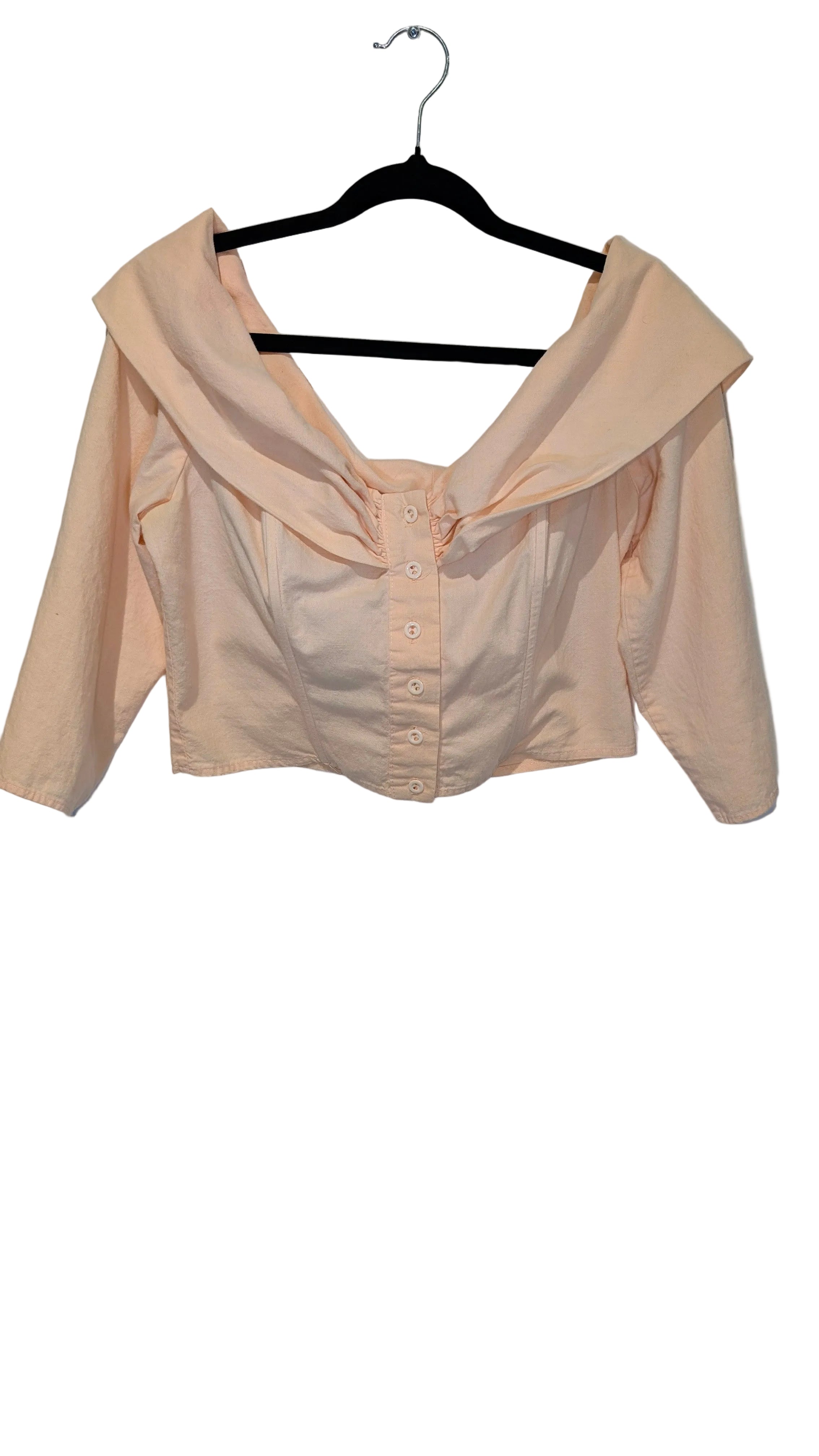 Peach cotton blouse