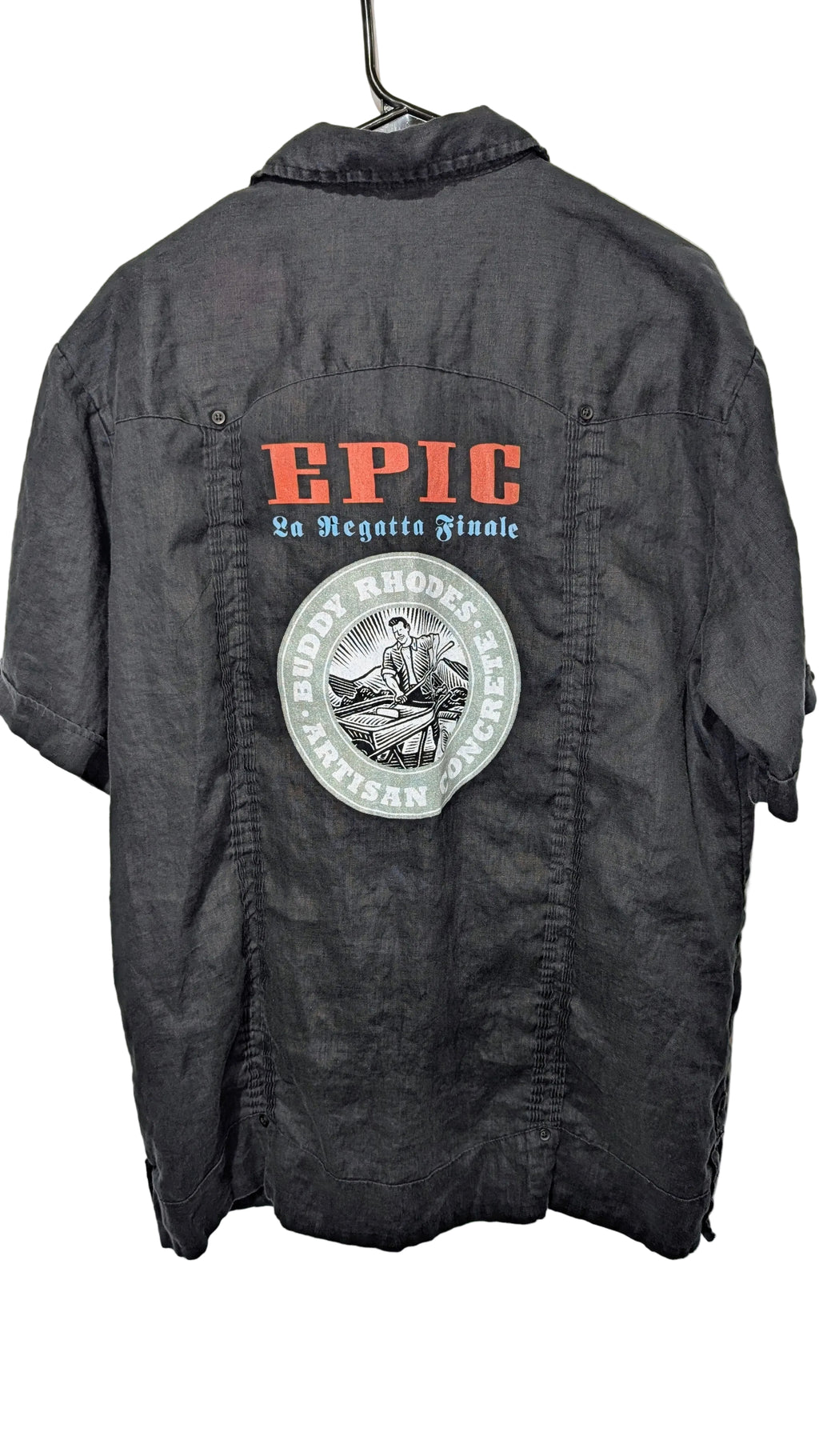 Epic Concrete linen button up from Cubavera