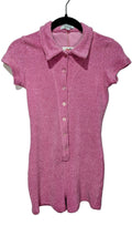 pink glitter beach coverup/romper