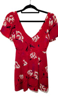 red floral s/s dress