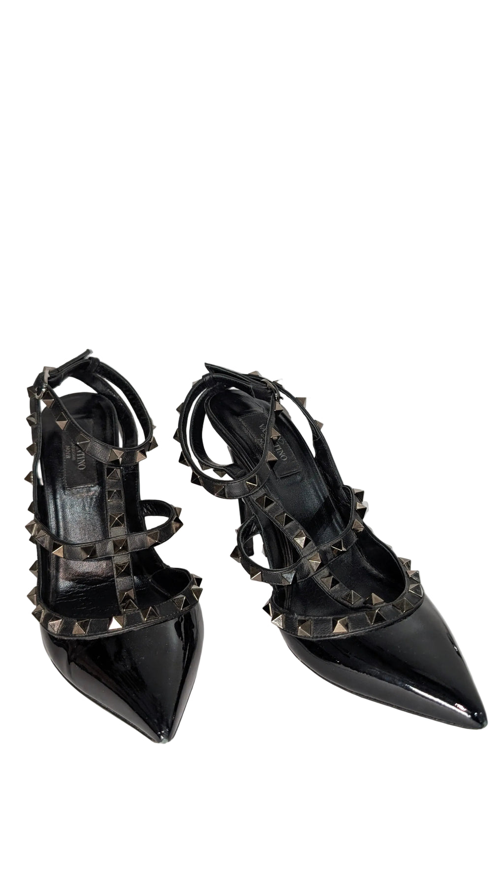 Studded black heels