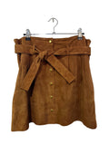 Suede mini skirt