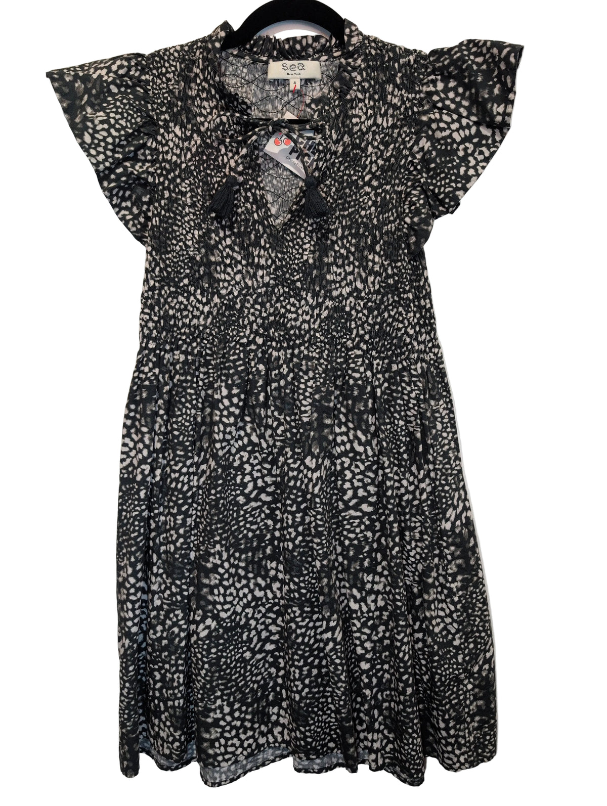 Black & white speckled dress