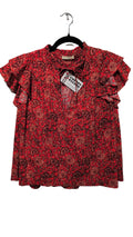 Ulla Johnson red s/s floral top