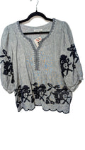 Embroidered cotton tunic