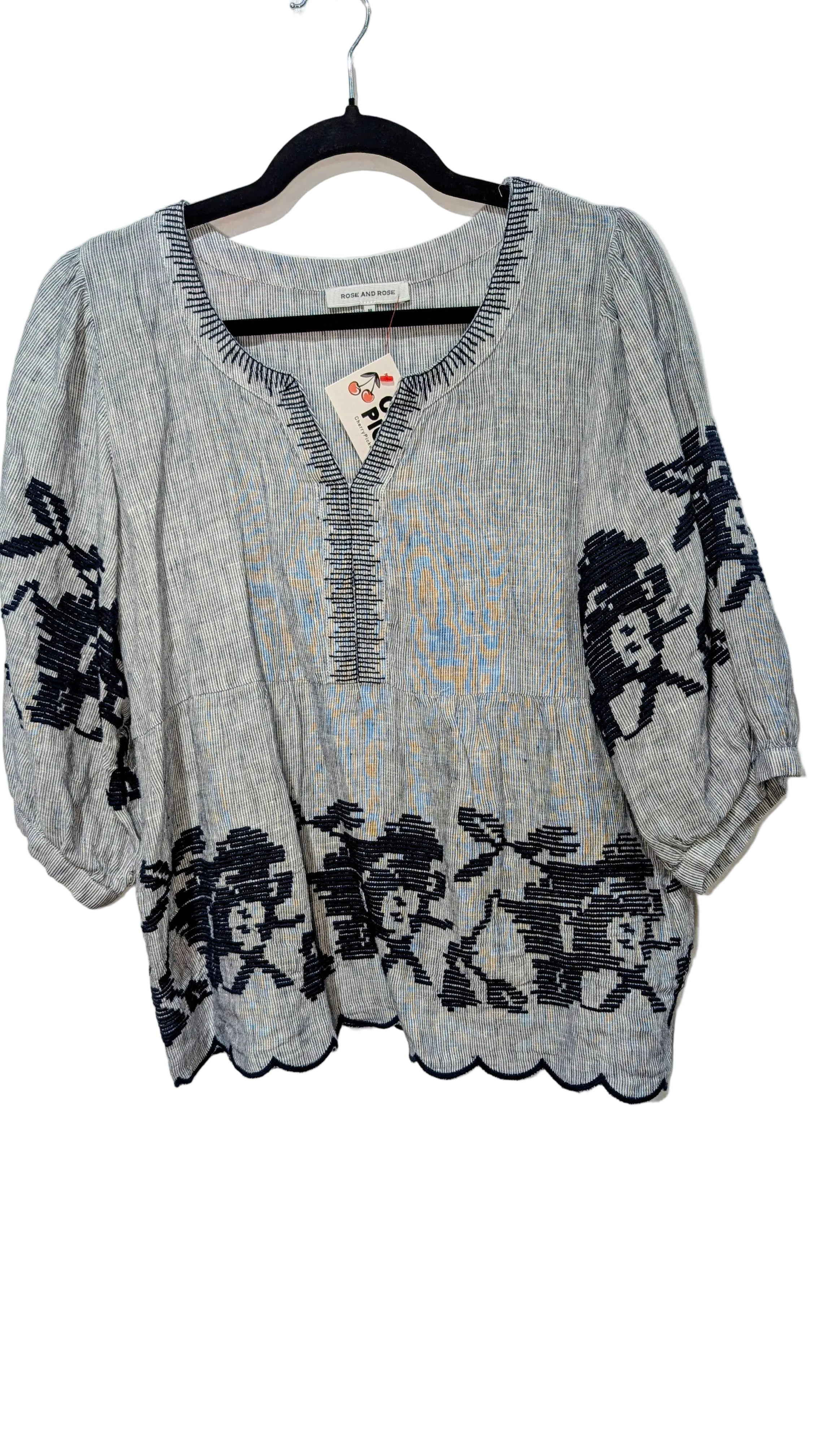 Embroidered cotton tunic