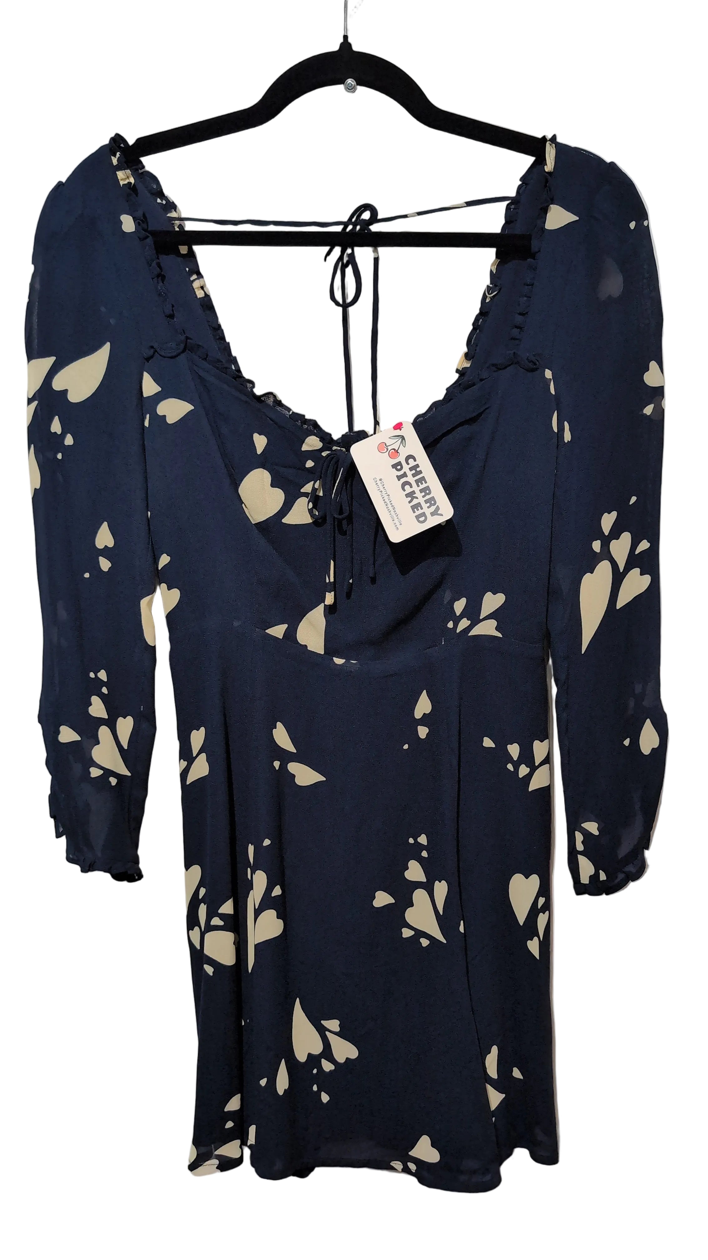 Reformation l/s heart mini dress